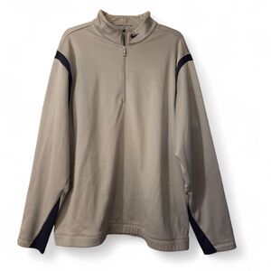 Nike Golf Therma Fit 1/4 Zip Gray Blue Pullover Sweatshirt Athletic Size XL